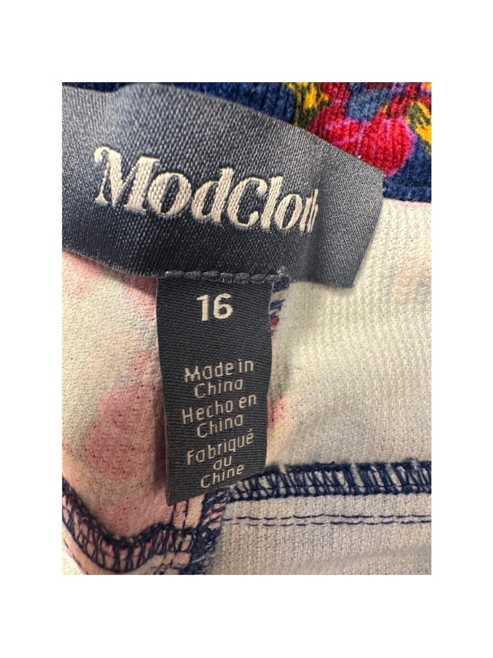 Modcloth Blue Floral Wide-Leg High-Rise Pants - Picture 3 of 6
